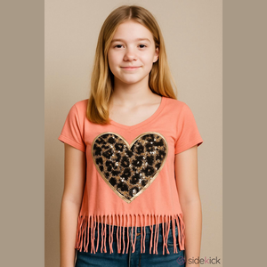 Justice Peach Summer Shirt Size 16